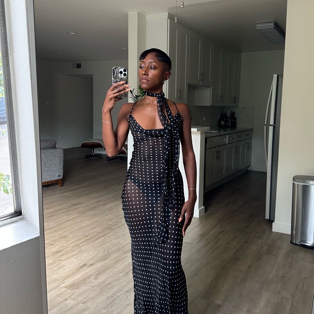 Sheer Polka Dot Gown